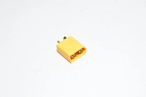 XT60-M keltainen 2pin uros virtaliitin kuorella, 500VDC, 30/60A *uusi*