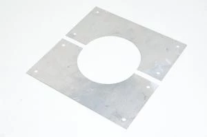 Ruostumaton teräs 240x240x1mm putken reijän peitelevy 127mm putkelle *uusi*