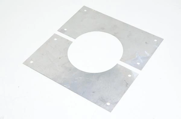 Ruostumaton teräs 240x240x1mm putken reijän peitelevy 127mm putkelle *uusi*