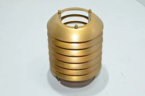 Gold color steel shader dome of the cone lamp