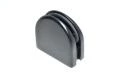 Black metal D shaped glass clamp for 6-12mm glass or plastic sheet