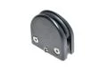 Black metal D shaped glass clamp for 6-12mm glass or plastic sheet