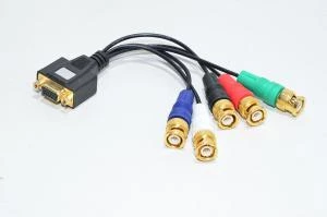 15pin naaras sub DE-15 VGA liitin 5x BNC uros tulo adapteri kaapeli