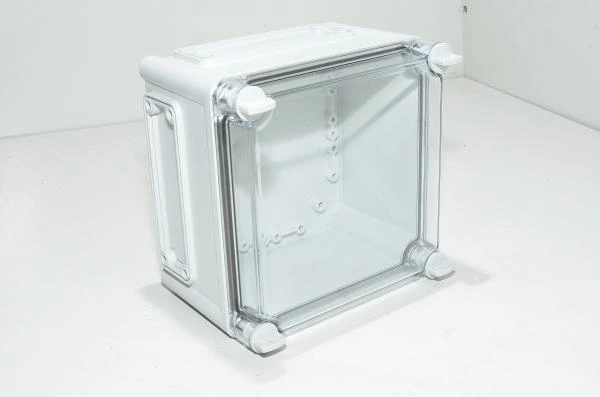 Fibox EK 190x190x130mm electronic equipment enclosure, polycarbonate, gray, transparent lid, IK08, IP67 *new*