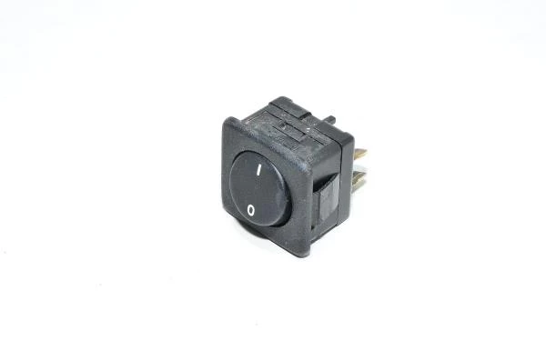 2-phase rocker switch black 2x contacts (DPST) 16A 230VAC