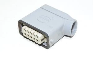 Harting heavy duty power Han 10A-F 16A female connector with Han 10A-gs-16 housing