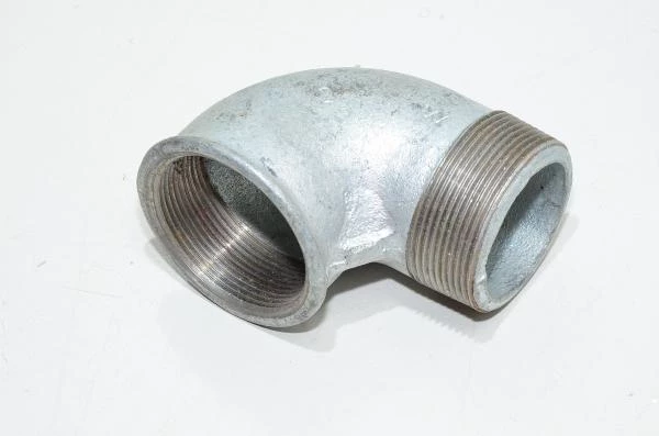 Pipe fitting cast iron 90° elbow with 2" female thread - 2" male thread *new*