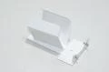 170x93x95x1mm white metal mounting bracket with 2x 4mm holes *new*