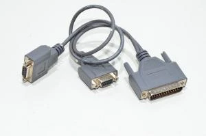 DB25 male to dual DB9 female serial splitter Y-cable