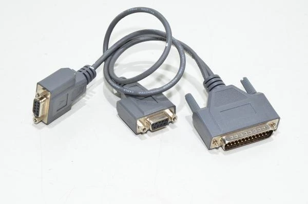 DB25 male to dual DB9 female serial splitter Y-cable