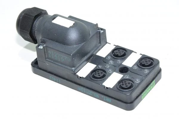 Murrelektronik MVP12 27114 passive distribution box with 4x M12 I/O (4-way) and 4127773 plug with screw  *new*
