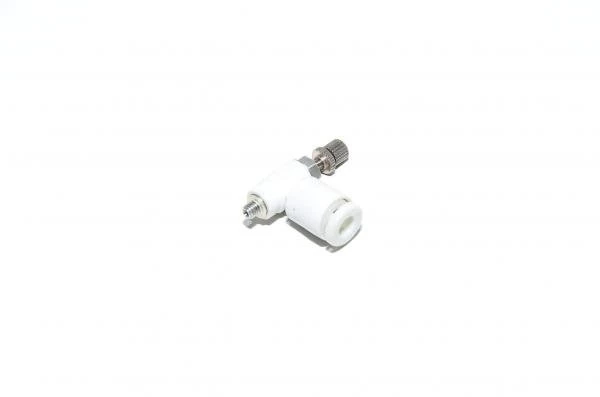 SMC AS1201F-M3-04 elbow type meter-out speed controller with M3x0.5 threaded port and 4mm quick connector for tube