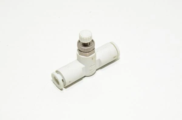 SMC AS2001F-06 in-line type one-way restrictor / speed controller with 6mm quick connectors for tube