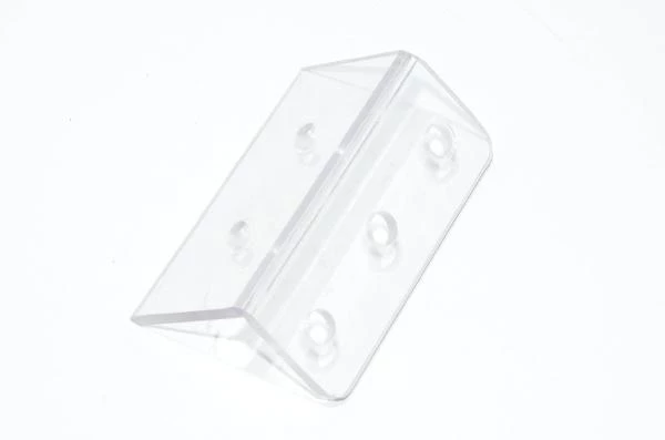 Plastic L-shaped mounting bracket 105x49x45mm with 3x 9.5mm, 2x 4mm holes