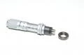 Micrometer head - Mitutoyo model 148-120 with flat tip, lock ring and lock nut