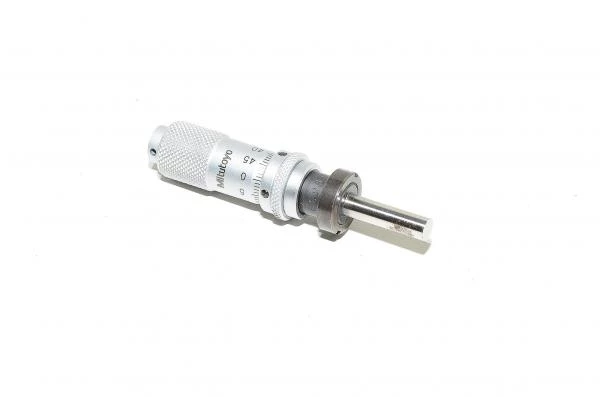 Micrometer head - Mitutoyo model 148-120 with flat tip, lock ring and lock nut