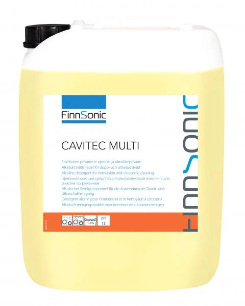 FinnSonic Cavitec Multi 15,5l pH 13 alcaline detergent for ultrasonic washer *new*