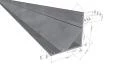 SS6161 aluminum LED strip installation profile, 45° angle surface-mount, 2500mm *new*