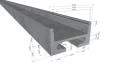 SS7202 alumiininen LED nauhan asennusprofiili, ripustus-asennettava, 2500mm *uusi*