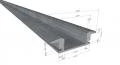 SS7042 aluminum LED strip installation profile, flush mount, 2500mm *new*