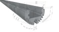 SS0202 alumiininen LED nauhan asennusprofiili, ripustusasennettava, 2500mm *uusi*