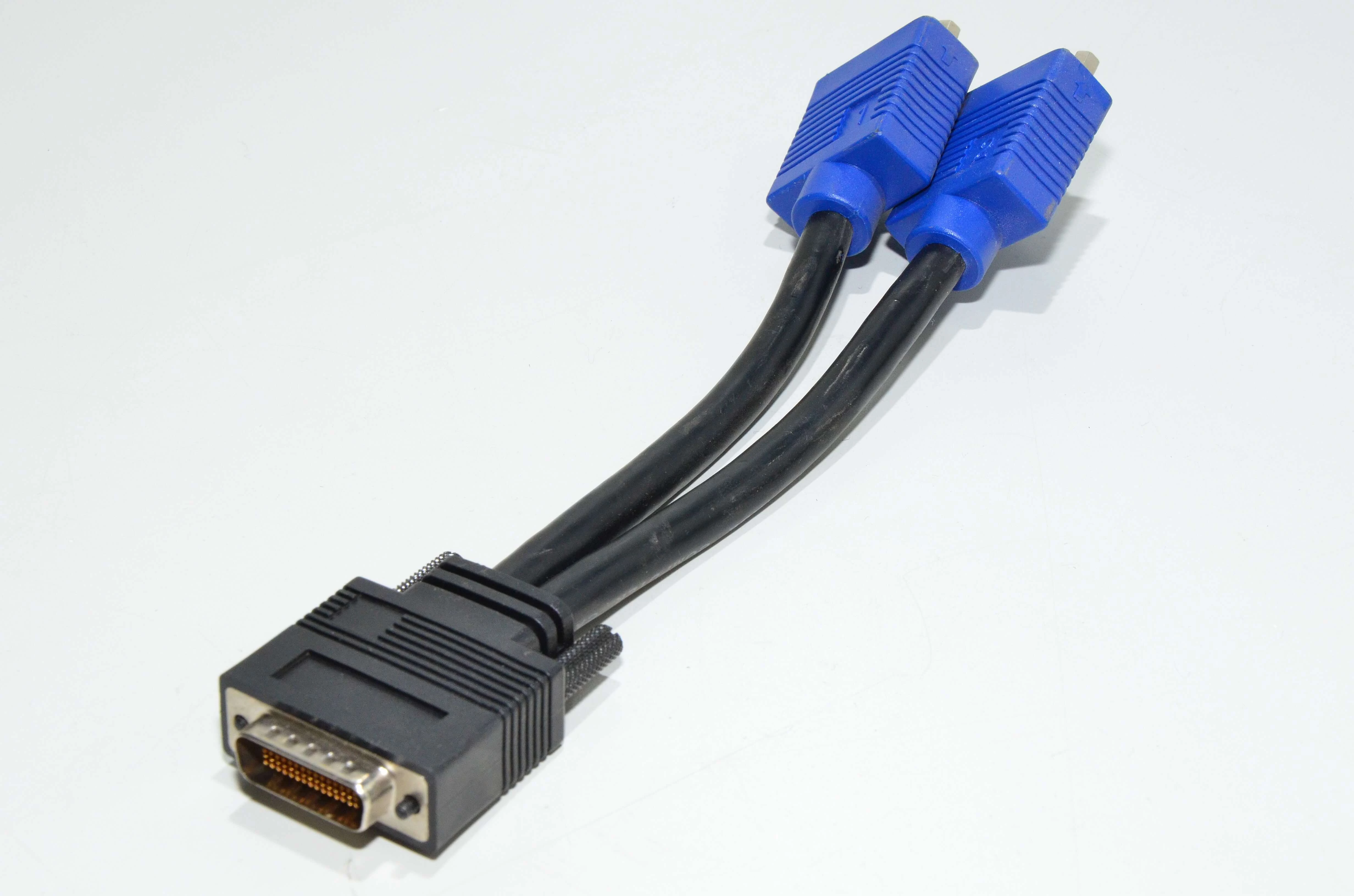 Male LFH-60 (Low-force helix) 2x female VGA adapter, model