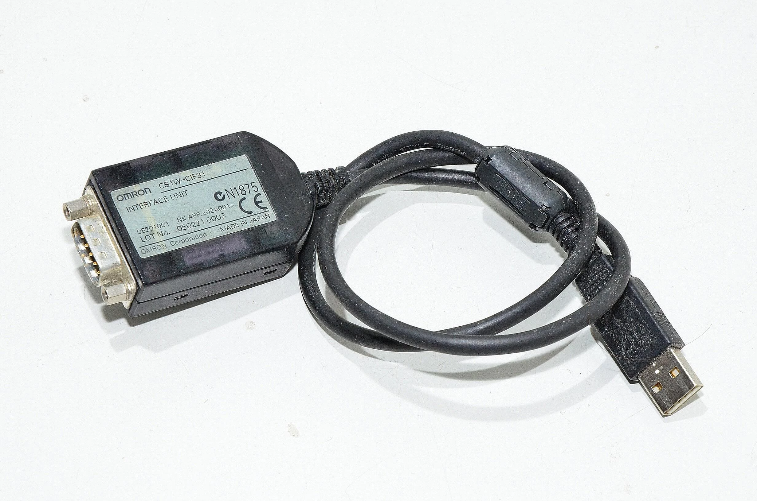 Omron CS1W-CIF31 HW V1 USB-RS232C converter for programming