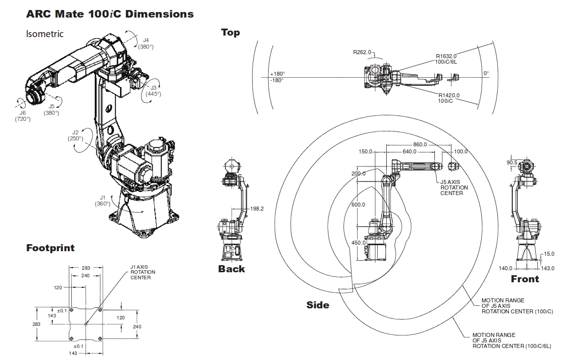 Robot Arm Fanuc Arcmate 100ib Fanuc Robot ARC Mate 100i A05B-1210