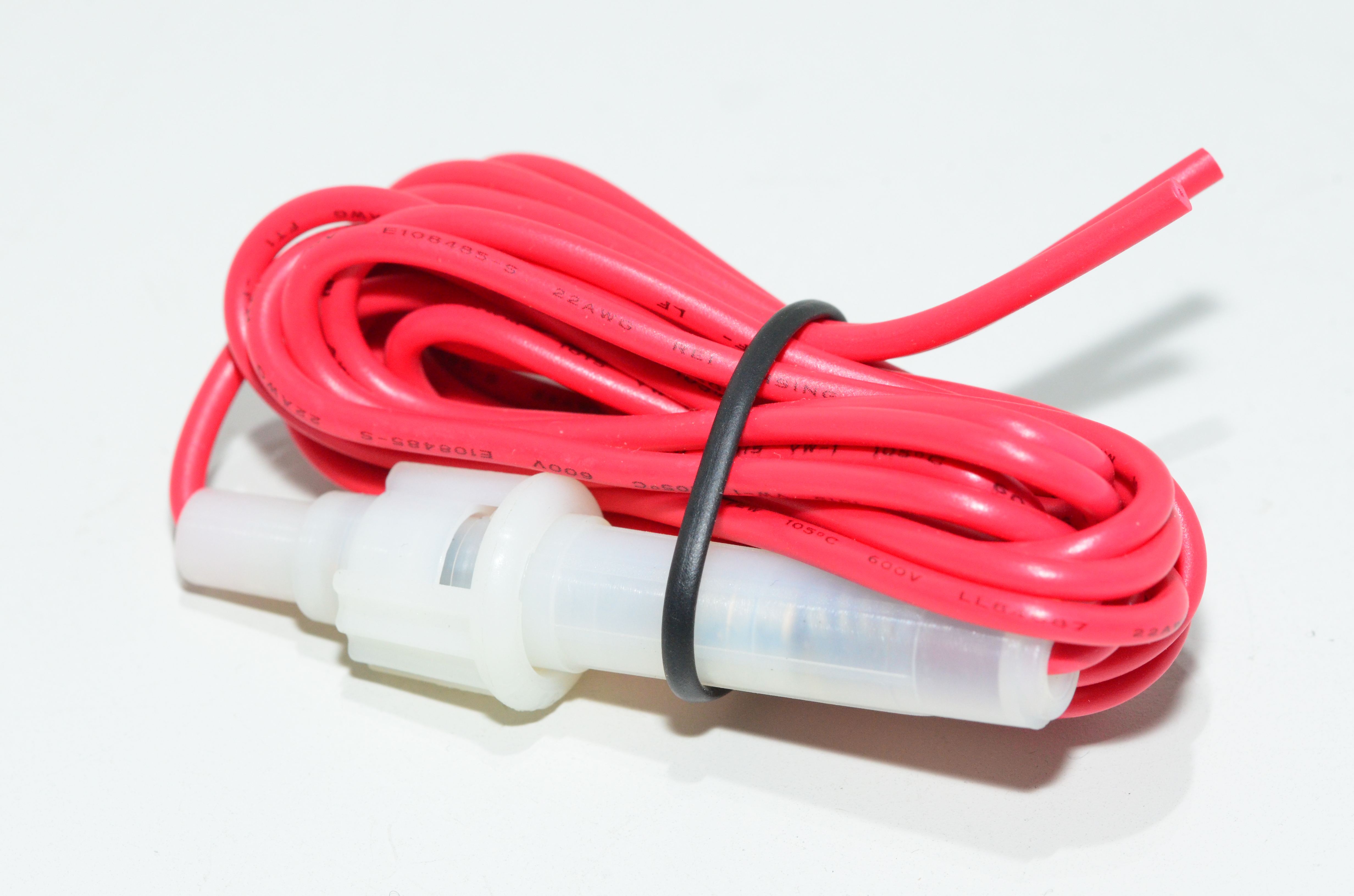 In-line type fuse holder for 6,3x32mm tubular fuses with red 22AWG wire ...