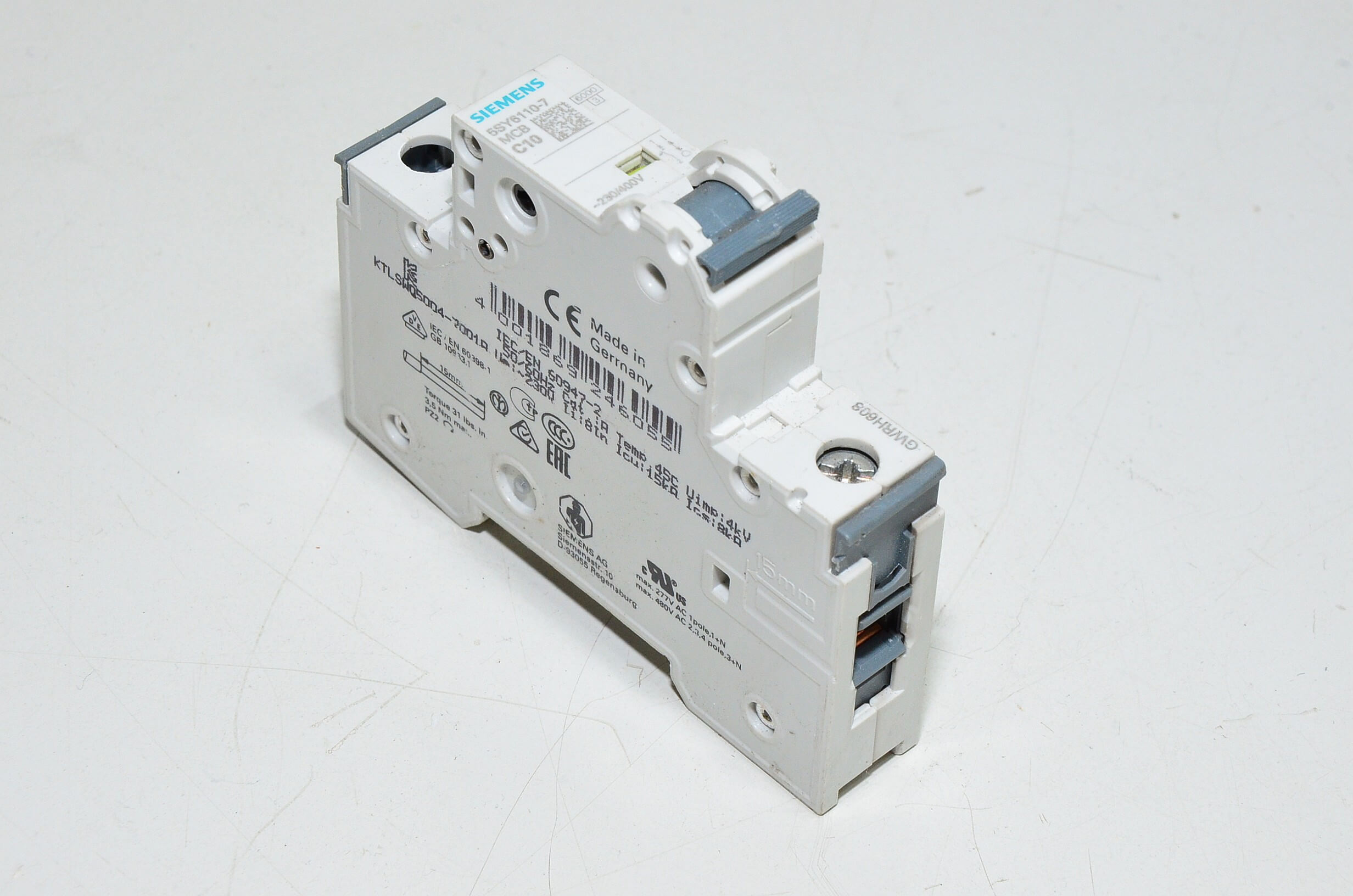 10A 1phase Ctype automatic fuse / circuit breaker Siemens 5SY61107