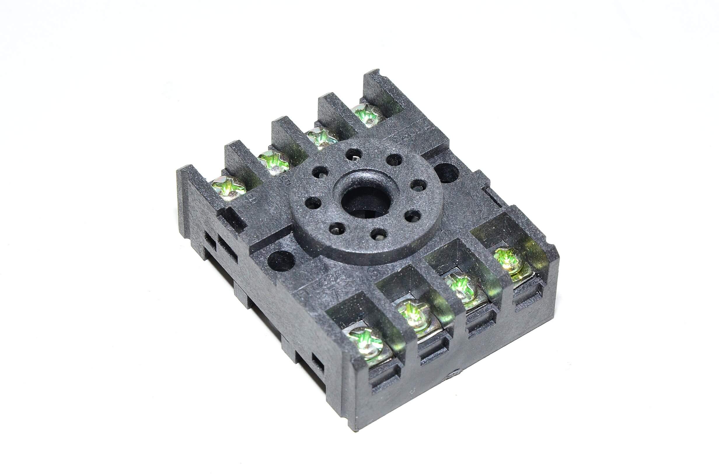 8pin octal base circular relay socket IEC 60067 Omron PF083A for DIN rail