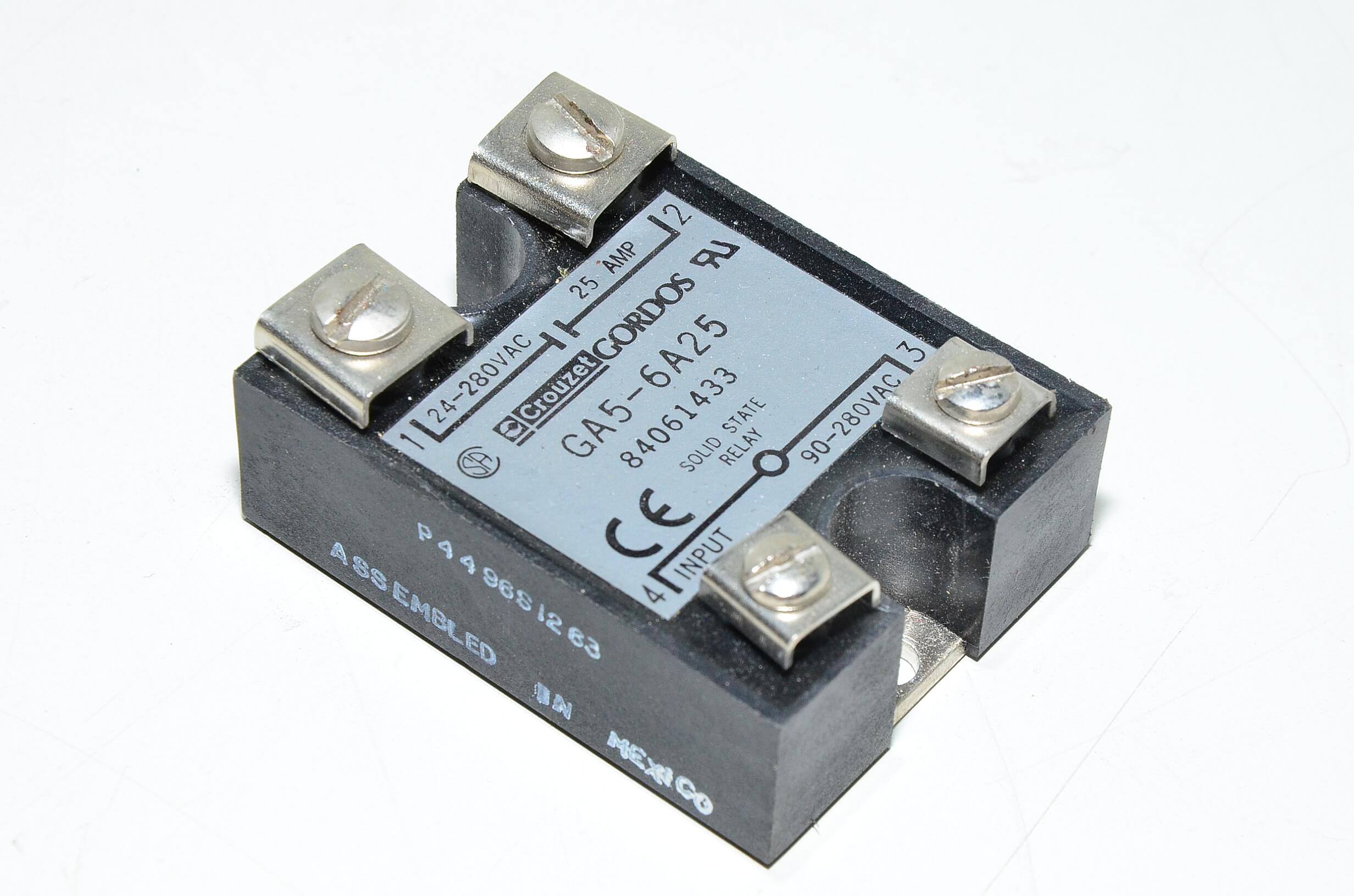 Crouzet Gordos GA56A25 solid state relay, input 90280VAC, load 24