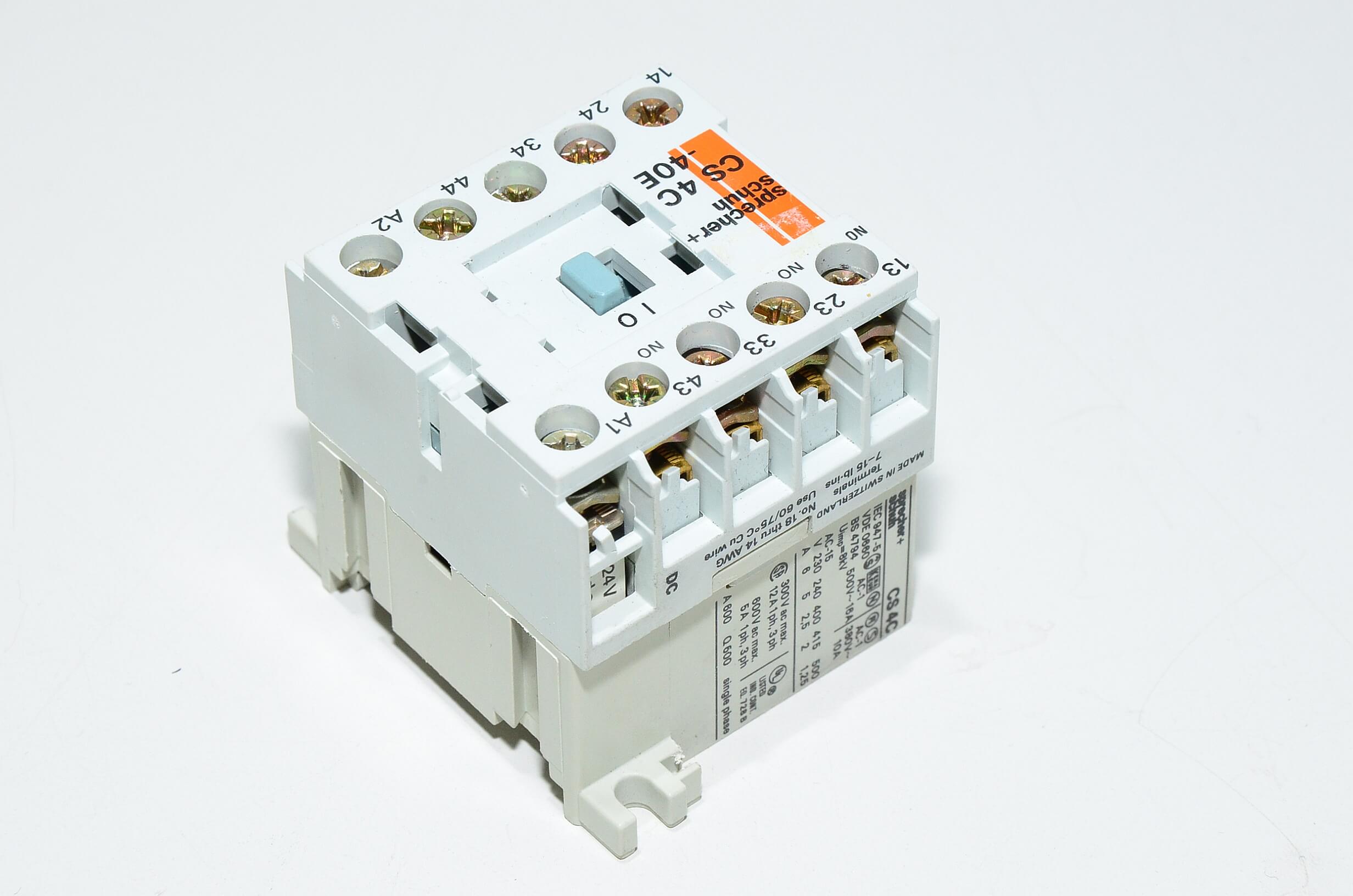 Sprecher + Schuh CS4C-40E 16A / 500Vac 24Vdc 4x NO kontaktori