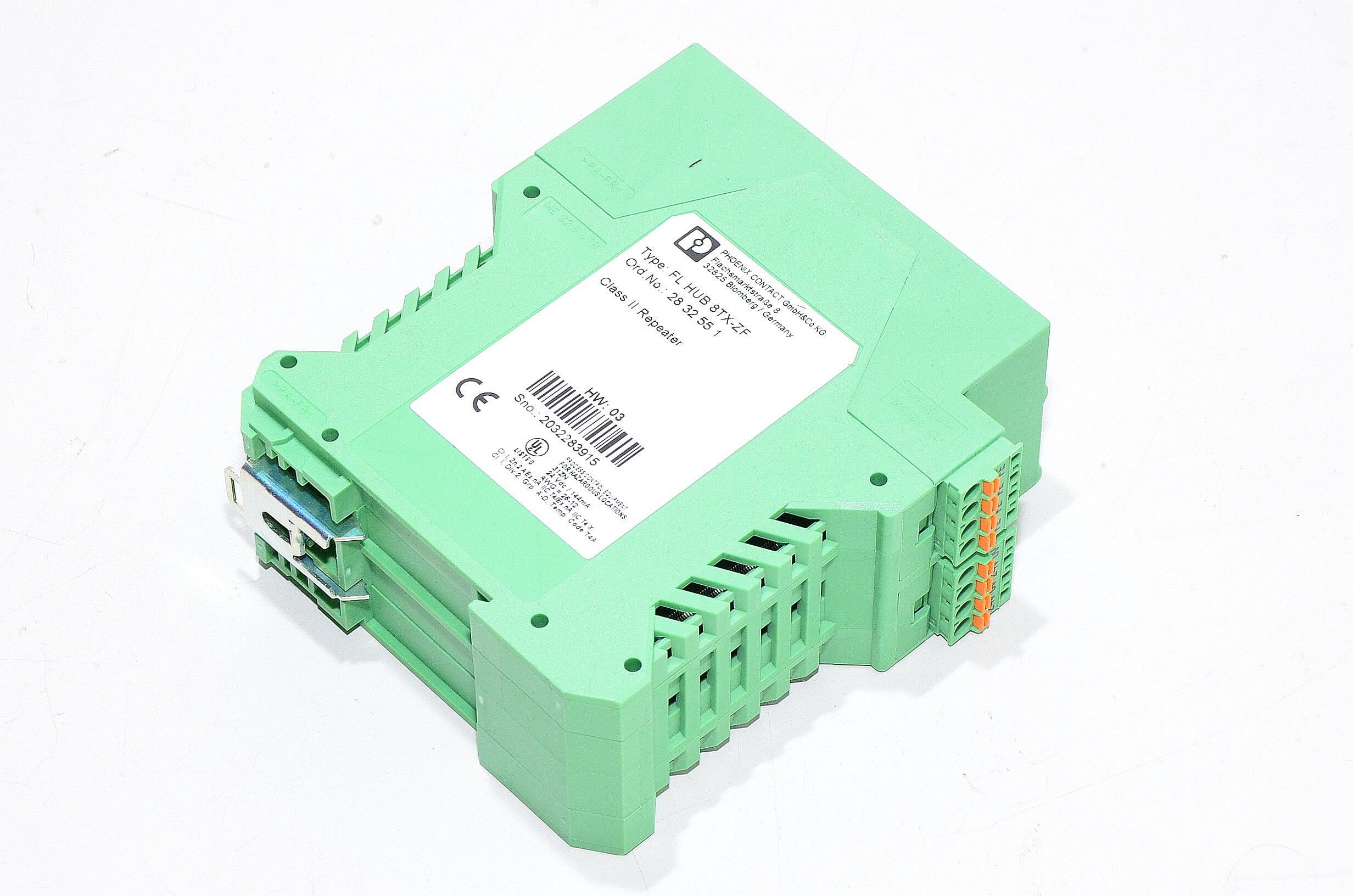 Phoenix Contact FL HUB 8TX-ZF 2832551 8x 10/100 network switch for DIN ...