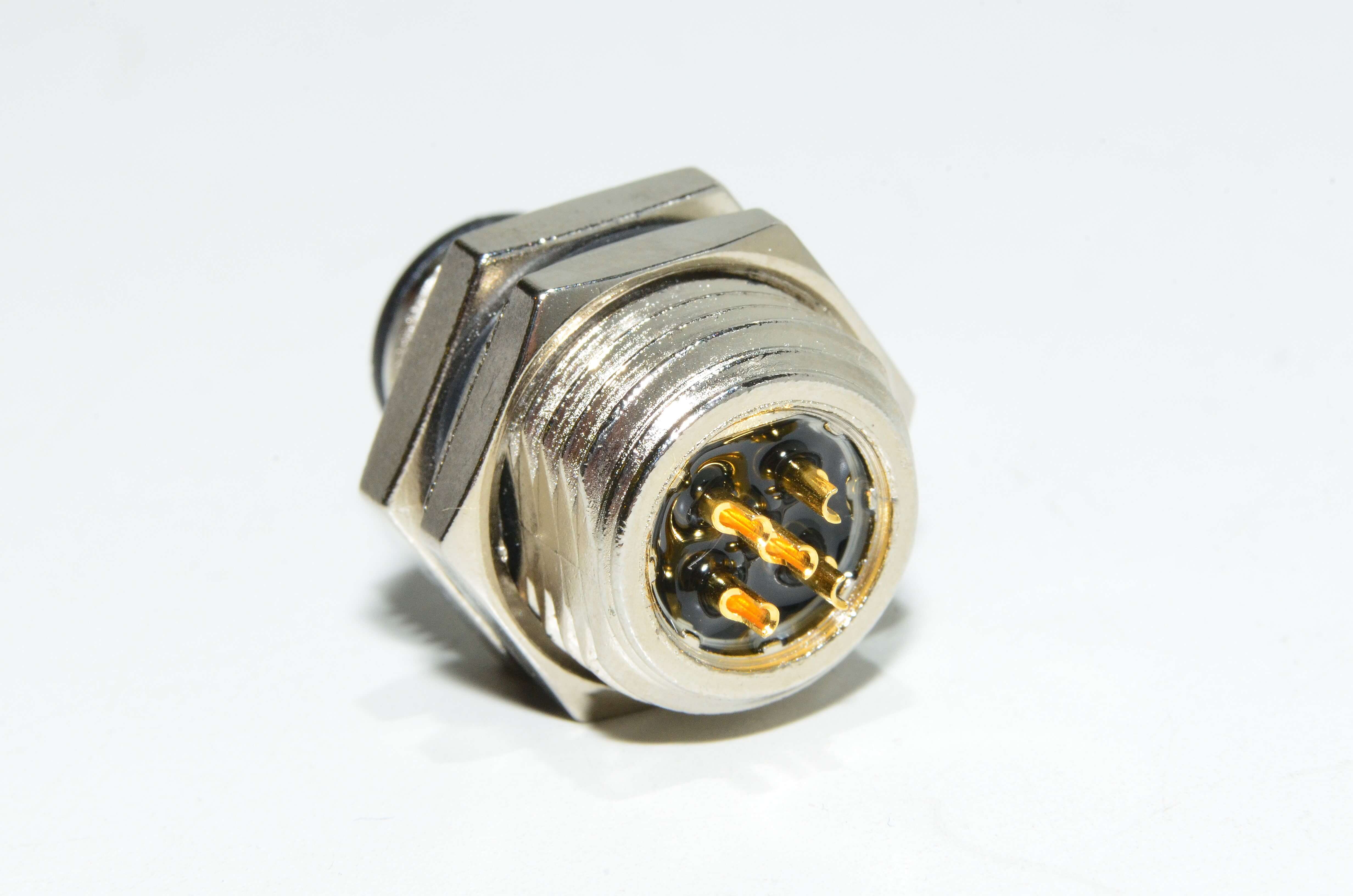 M12 panel mount Acoded 5pin male front mounting metal sensor