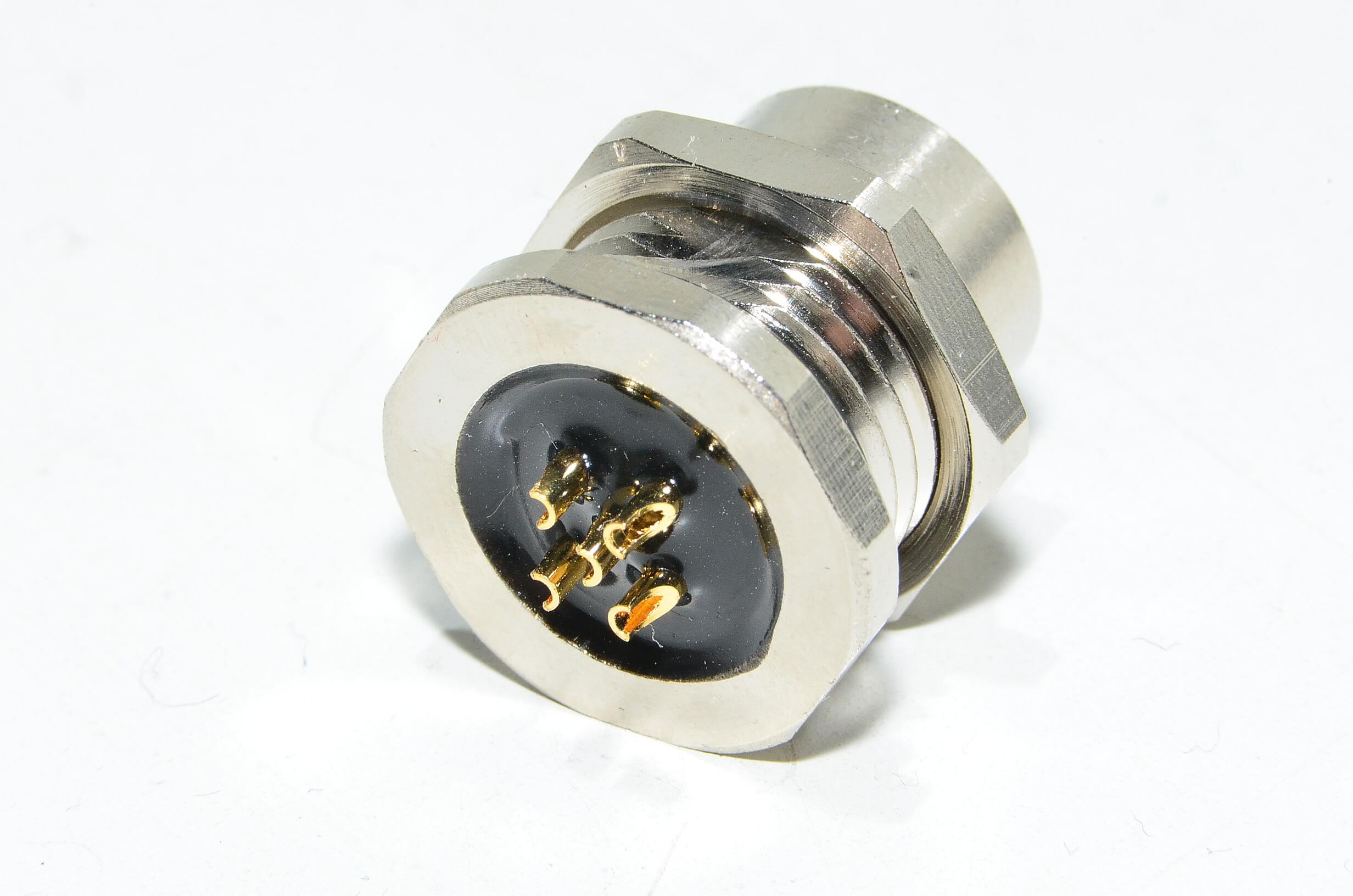 M12 panel mount Acoded 5pin female rear mounting metal sensor