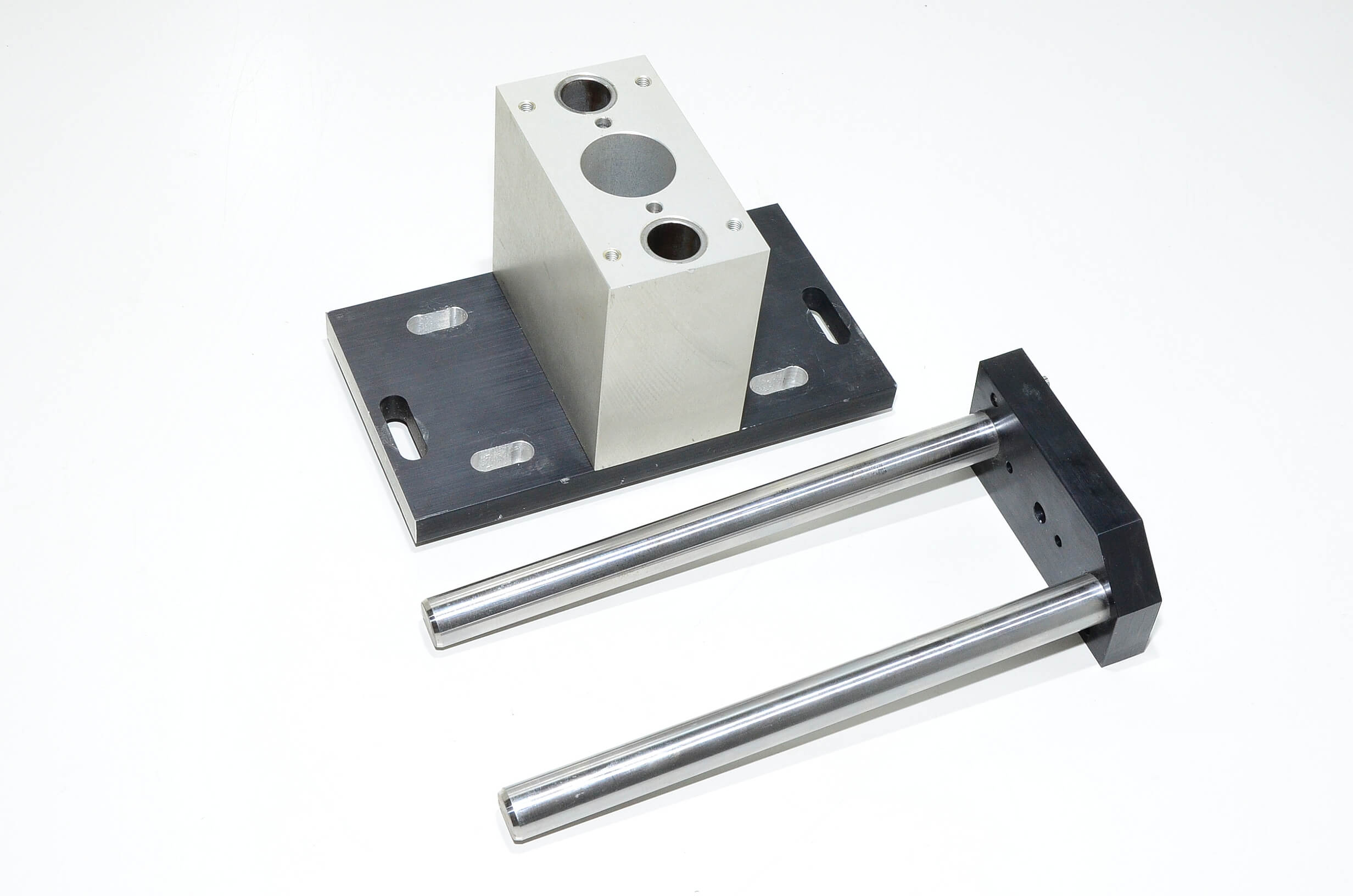 Slide bearing guide assembly 65x120x105mm with 2x 240x20mm guide shafts