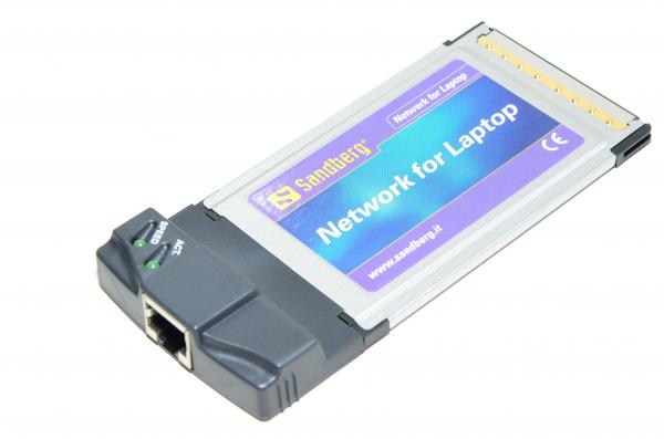 Sandberg 428X \4b PCMCIA Ethernet sovitin 10/100Mbps verkkokortti *uusi*