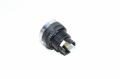 Baco 22mm diameter Auxibloc Plus series L21AH40 illuminated yellow flush momentary pushbutton with chrome bezel operator head IP65