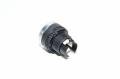 Baco 22mm diameter Auxibloc Plus series L21AH10 illuminated red flush momentary pushbutton with chrome bezel operator head IP65