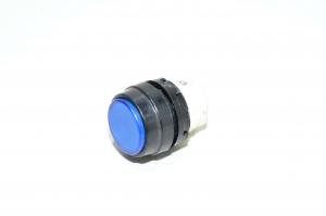 Telemecanique Square D type D class 9001 operator head 9001-D3Y1B illuminated blue flush momentary pushbutton with black round bezel IP65