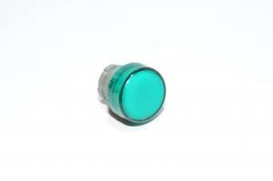 Telemecanique XB2-B series ZB2-BV03 green low profile indicator light operator head with metal frame and grooved lens cap for legend insertion IP65