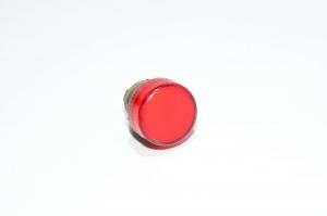 Telemecanique XB2-B series ZB2-BV04 red low profile indicator light operator head with metal frame and grooved lens cap for legend insertion IP65