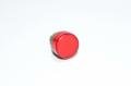 Telemecanique XB2-B series ZB2-BV04 red low profile indicator light operator head with metal frame and grooved lens cap for legend insertion IP65