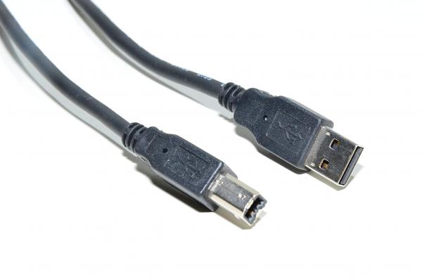 USB A-B cable black without ferrites 1.4m *new*