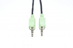 3,5mm stereo plug audio cable 1.7m green *new*