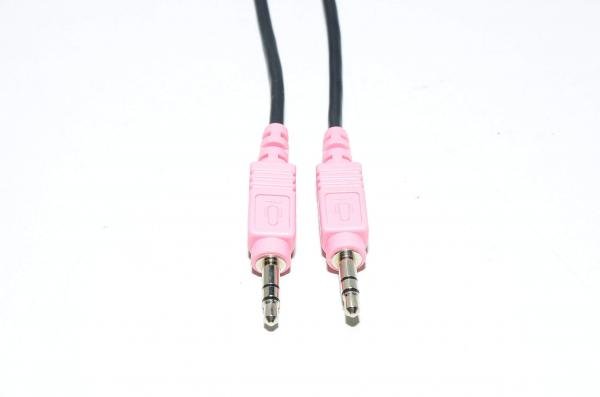 3,5mm stereoplugi äänikaapeli 1.7m pinkki *uusi*