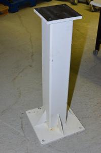 Steel post square 990mm height 400x400x10mm + 230x230x15mm M12 attachment