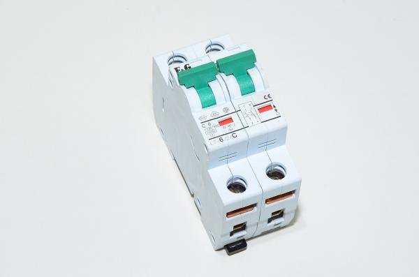 6A 2-phase C-type automatic fuse / circuit breaker F&G L7-6-/2/C C6 230VAC / 400VAC