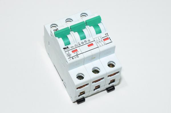 6A 3-phase C-type automatic fuse / circuit breaker F&G L7-6-/3/C C6 230VAC / 400VAC